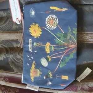 Cavellini gorgeous cotton pouch makeup cell phone pens pads gorgeous vintage new